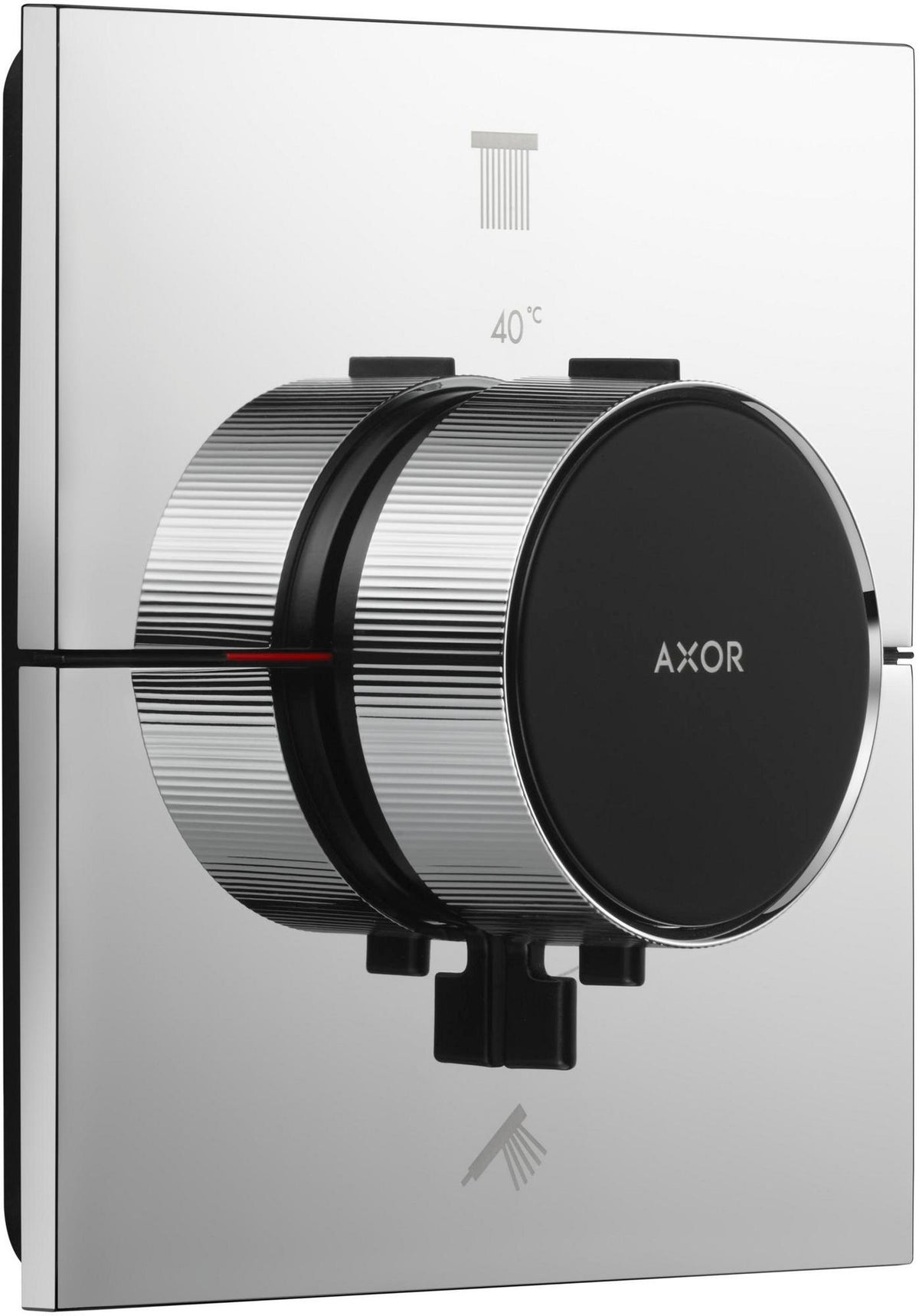 AXOR ShowerSelect ID Unterputz-Thermostat eckig, 2 Verbraucher, Chrom – präzise Steuerung