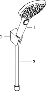 HANSGROHE Raindance Select E 120 Brauseset mit Porter Brausehalter & 1600mm Schlauch, Chrom