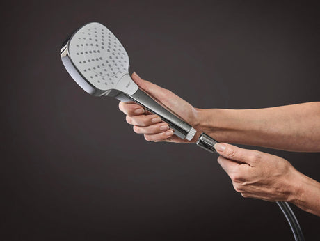 HANSGROHE Handbrause Croma Select E Vario 110 mm weiß/chrom – 3 Strahlarten mit Select-Taste