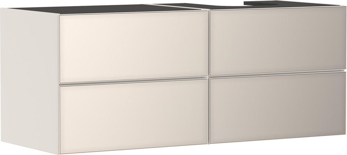 HANSGROHE Xevolos E Waschtischunterschrank 1370 mm mattweiß Eiche dunkel grifflos