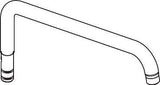 Hansgrohe HG Brausearm Rohr chrom – 350 mm Ausladung, UBA-konform