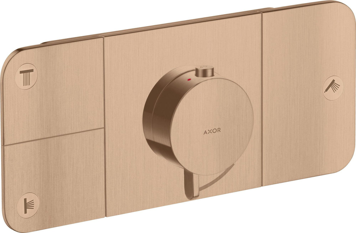 AXOR One Thermostatmodul für 3 Verbraucher – Chrom, Select-Tasten, Eco-Funktion