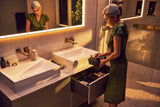 HANSGROHE Waschtischunterschrank Xevolos E 1570 mm mattweiß/eiche dunkel mit PushOpen und SoftClose