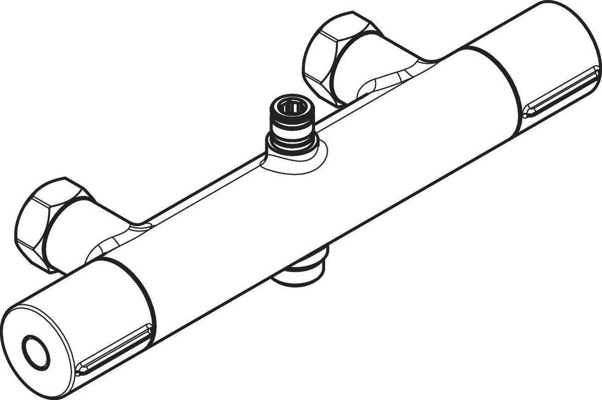 Hansgrohe HG Vernis Shape und Blend Thermostat für Showerpipe in Chrom – UBA-konform