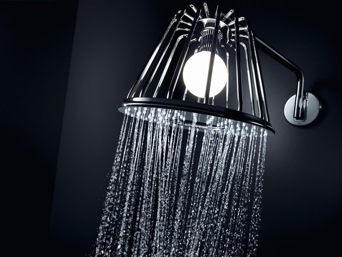 AXOR LampShower Nendo Kopfbrause 275 mm Chrom mit LED-Beleuchtung und Brausearm