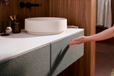 HANSGROHE Xevolos E Waschtischunterschrank 1370 mm – Grifflos, SoftClose, 2 Schubkästen, Sandbeige