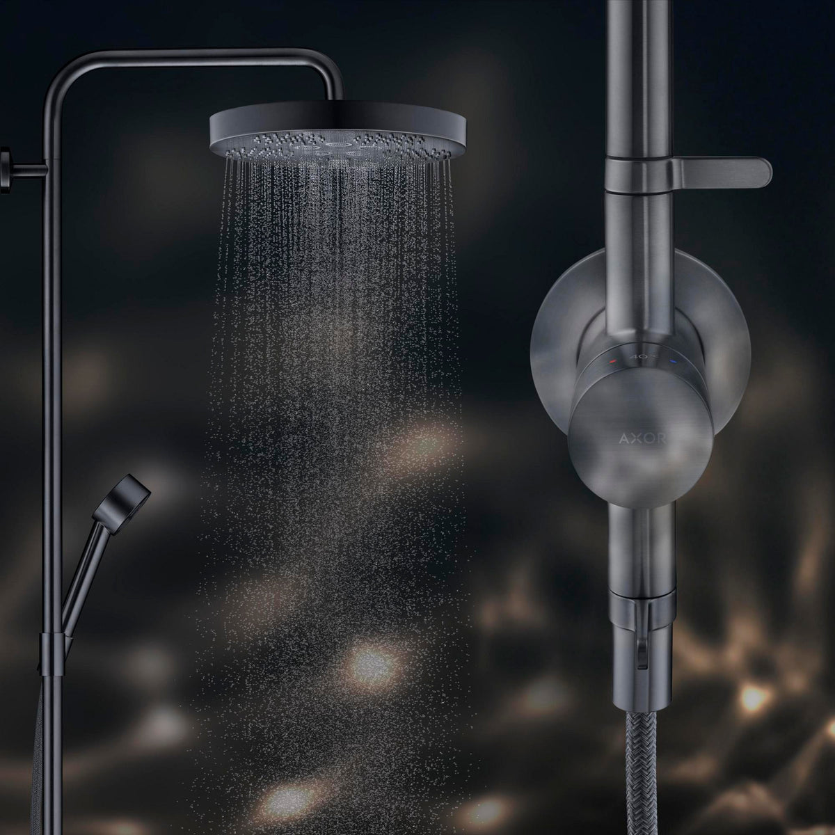 AXOR One Showerpipe Unterputz mit Thermostat & Kopfbrause 280 1jet Chrom – Hansgrohe