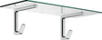 AXOR Universal Softsquare Badetuchablage 600 mm – Glasablage mit Haken in Chrom