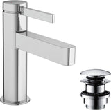 HANSGROHE Finoris Einhebel-Waschtischmischer 100 mit Push-Open Ablaufgarnitur, chrom