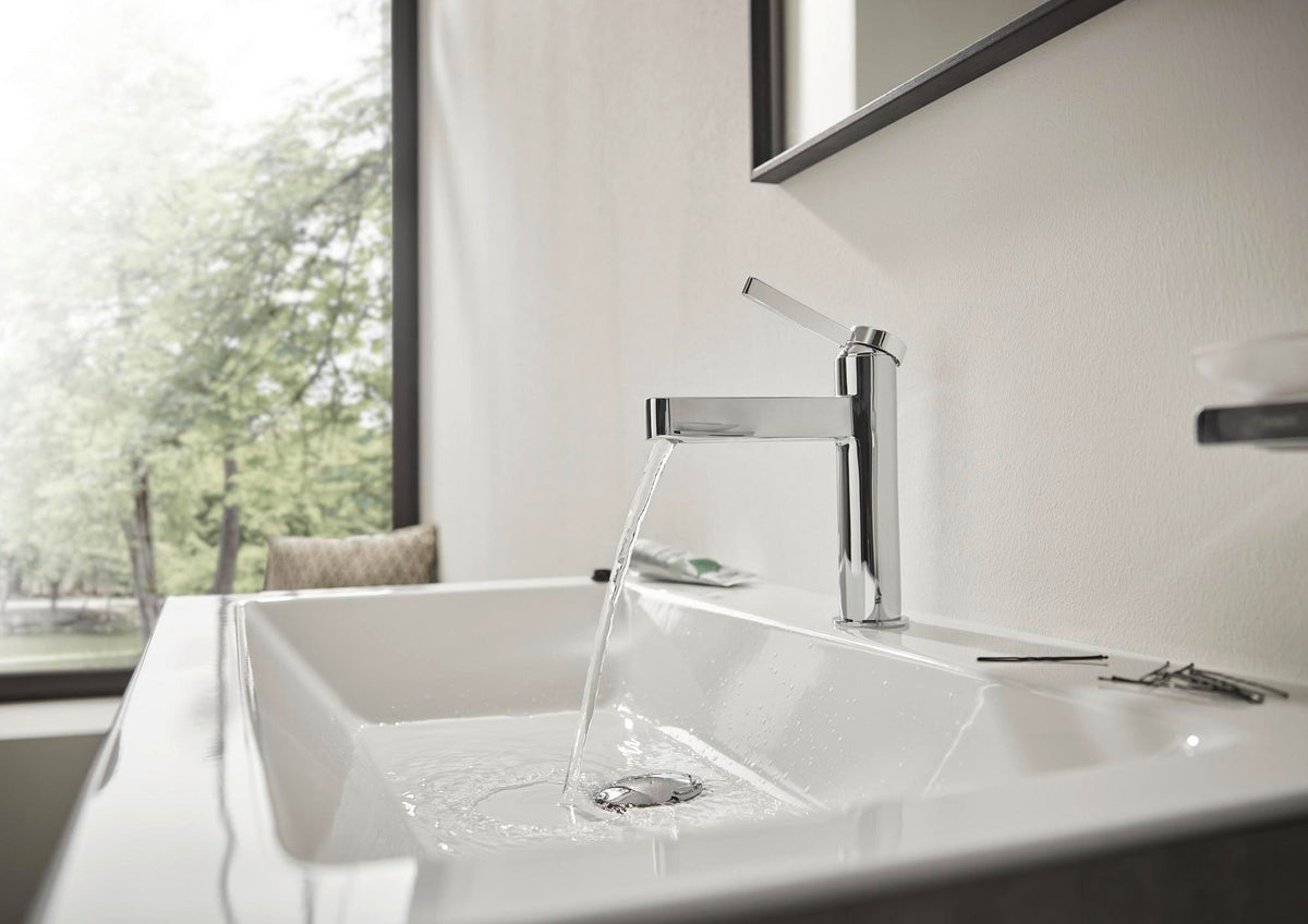 HANSGROHE Finoris Einhebel-Waschtischmischer 100 mit Push-Open Ablaufgarnitur, chrom