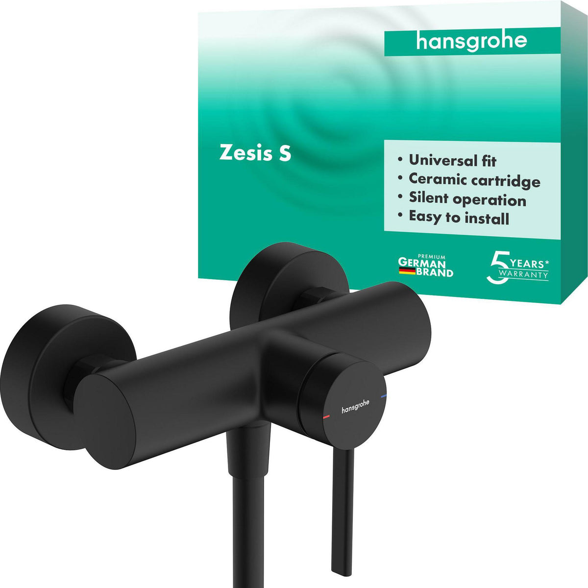 HANSGROHE Zesis S Brausemischer Aufputz Chrom – Einhandmischer mit Temperaturbegrenzung