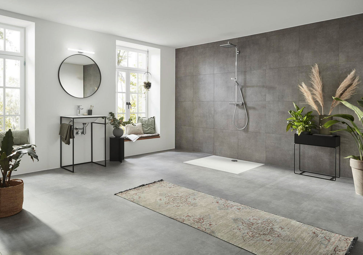 HANSGROHE Showerpipe CROMETTA E 240 Chrom mit Thermostat Ecostat 1001 CL – Duschsystem