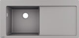 HANSGROHE Einbauspüle S51 450 SilicaTec graphitschwarz mit Abtropffläche rechts