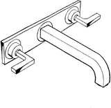 AXOR CITTERIO 3-Loch-Waschtischarmatur DN 15 mit 226 mm Auslauf und Hebelgriffen in Chrom