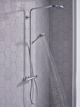 HANSGROHE Raindance Select S Showerpipe mit Thermostat Ecostat Comfort – 240 mm Kopfbrause, Chrom