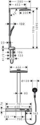 HANSGROHE Rainmaker Select 460 Duschsystem mit Thermostat ShowerTablet Select 700, 2 Strahlarten, weiß/chrom