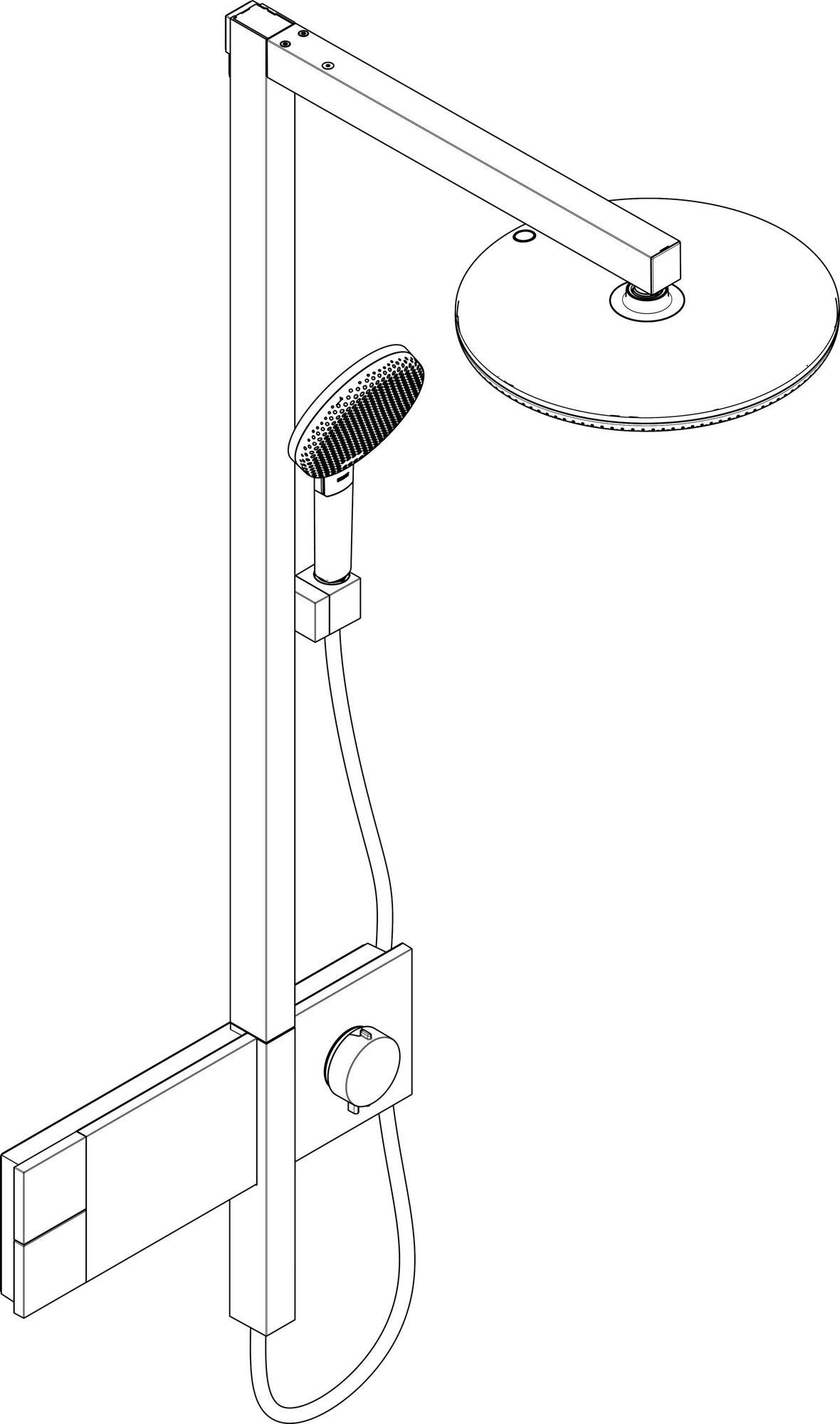 HANSGROHE Raindance Alive S 300 1jet Duschsystem mit Thermostat ShowerSelect Comfort E – Schwarz