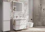 HANSGROHE Xarita E Wandspiegel 800x700 mm mattweiß mit LED-Beleuchtung und IR-Sensor