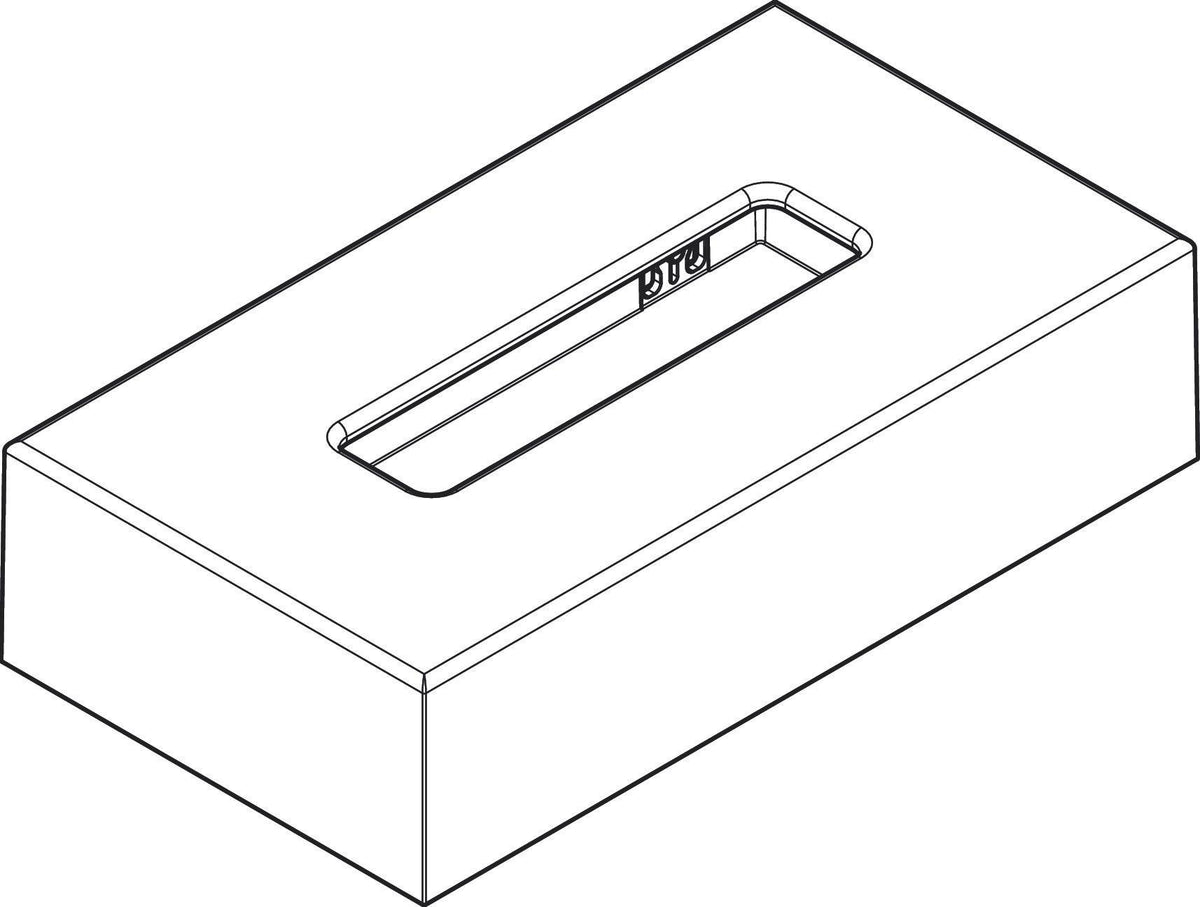 AXOR Universal Circular Kosmetiktuchbox mattweiß – Wandmontage mit verdeckter Befestigung