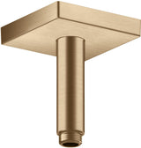 AXOR Decken-Anschlussstück 100 mm DN 15 eckig in Edelstahl-Optik von Hansgrohe