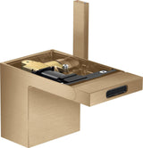 AXOR MYEDITION Einhebel-Bidetmischer ohne Platte polished gold optic mit Push-Open Ablaufgarnitur