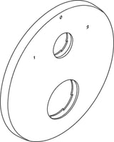 AXOR Rosette für Thermostatmischer Unterputz mit Absperr- und Umstellventil, 170 mm, Chrom