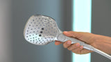 Handbrause RAINDANCE SELECT E 120 3jet von HANSGROHE – 3 Strahlarten, EcoSmart, QuickClean