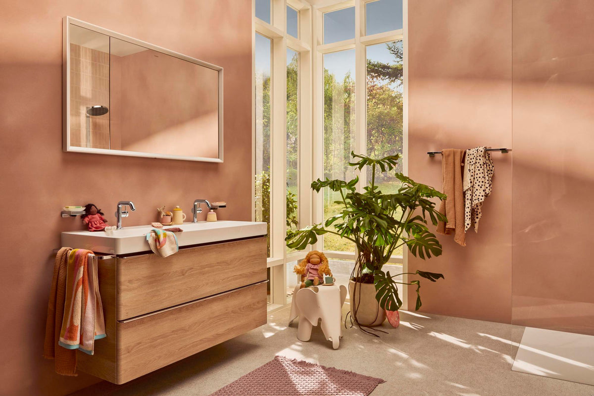 HANSGROHE Xelu Q Waschtischunterschrank 1180 mm weiß hochglanz mit 2 Schubkästen und SoftClose