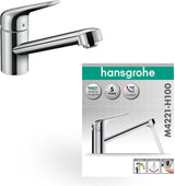 HANSGROHE Spültischmischer Focus M42 100 CoolStart Eco Schwenkauslauf Chrom