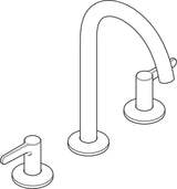 AXOR ONE 3-Loch-Waschtischarmatur 170 mit Push-Open Ablaufgarnitur Chrom