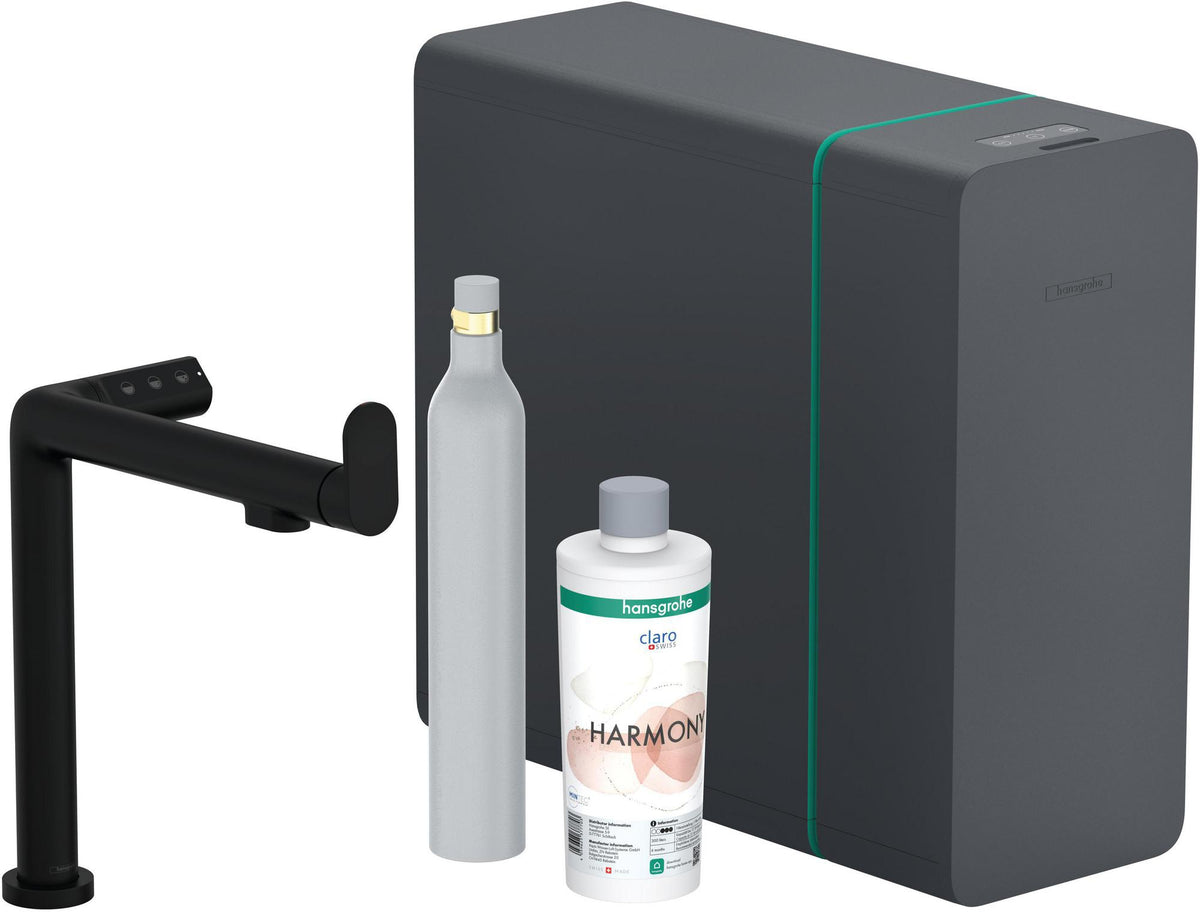 HANSGROHE SodaSystem 240 Aqittura M91 Starter Set – gefiltertes, gekühltes & sprudelndes Wasser direkt am Hahn