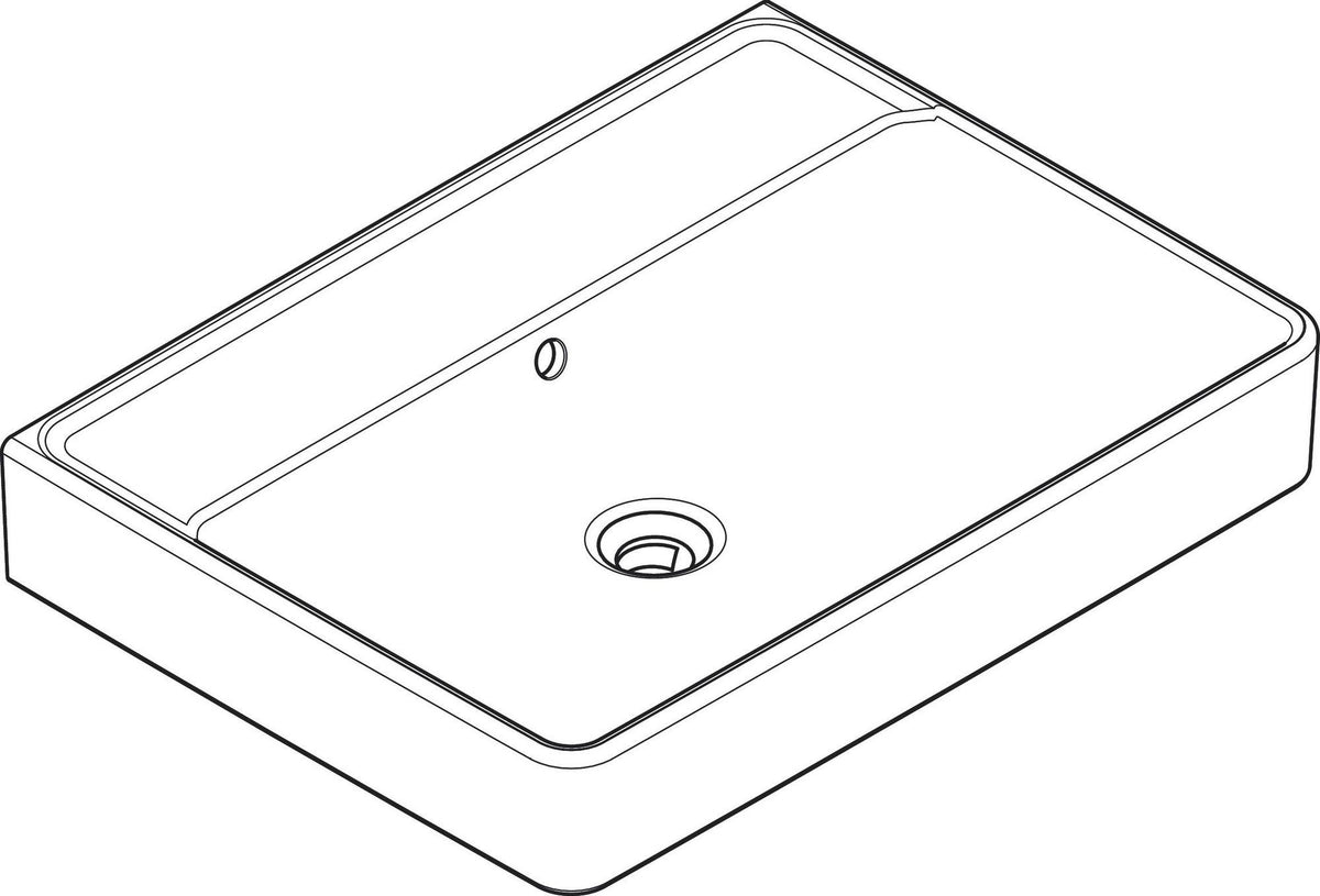 HANSGROHE Xanuia Q Waschtisch 650x480mm weiß SmartClean ohne Hahnloch mit Überlauf