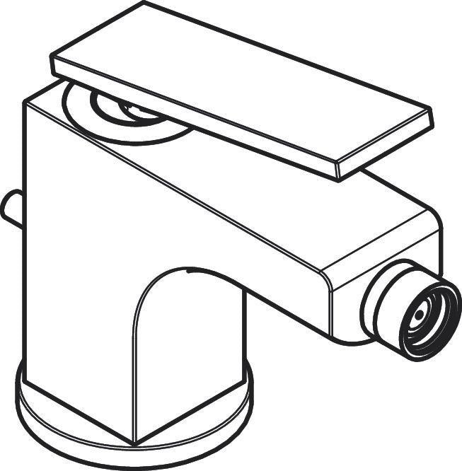AXOR CITTERIO Einhebel-Bidetmischer mit Zugstangen-Ablaufgarnitur, Chrom – Hansgrohe