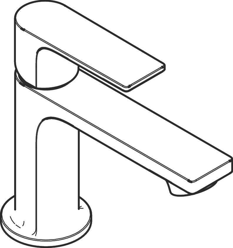 HANSGROHE Rebris E 80 Einhebel-Waschtischmischer mit Zugstangen-Ablaufgarnitur, chrom