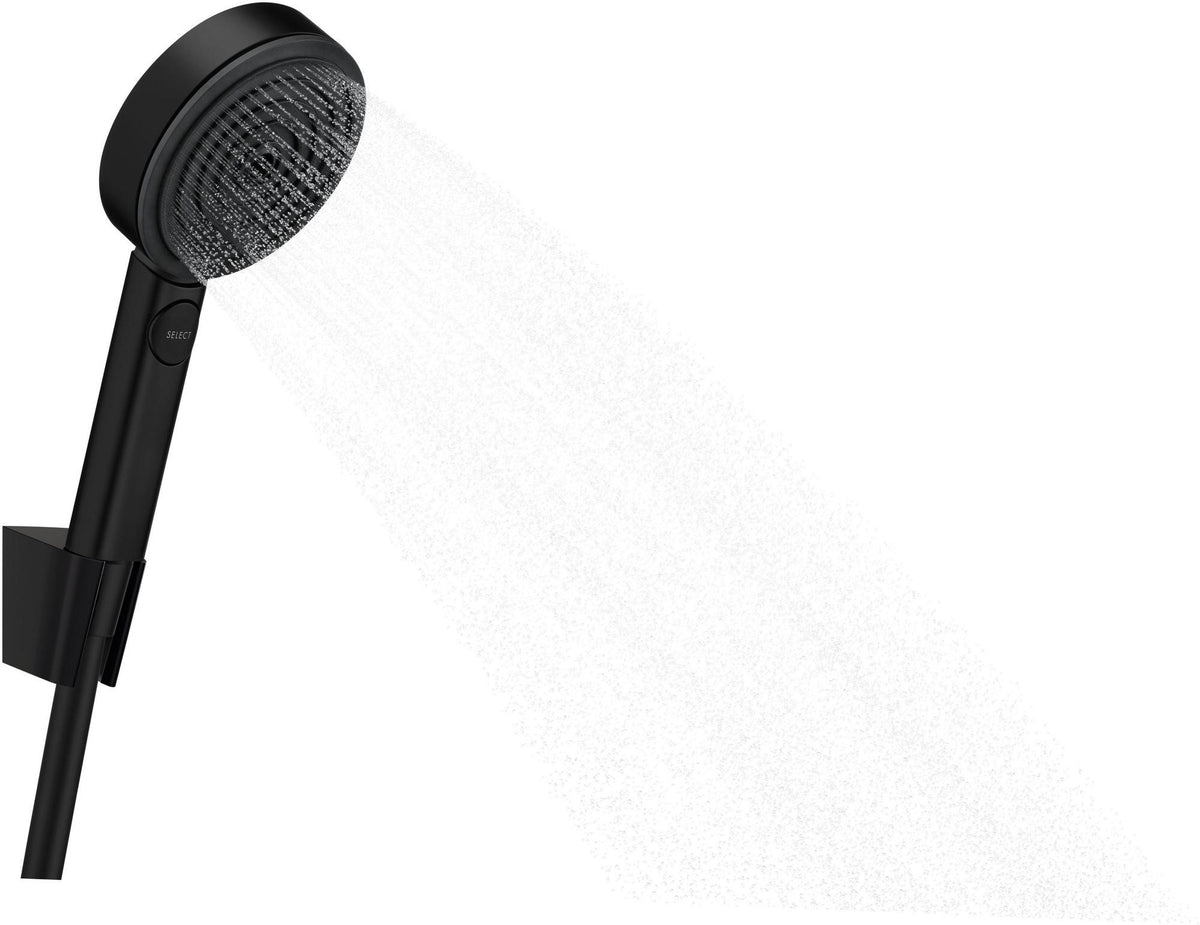 HANSGROHE Pulsify Select S 105 3jet Brauseset mattschwarz PowderRain Massagestrahl