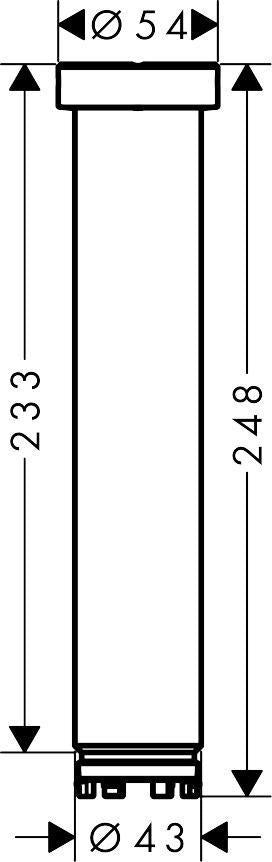 AXOR Verlängerungsrohr Decke 230 mm Chrom – ShowerSolutions Zubehör