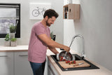 HANSGROHE Einbauspüle S51 370/370 SilicaTec Graphitschwarz Doppelbecken