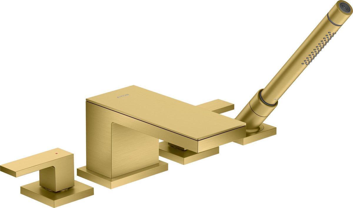 AXOR MYEDITION 4-Loch-Wannenrandarmatur ohne Platte – polished gold optic, thermostatisch