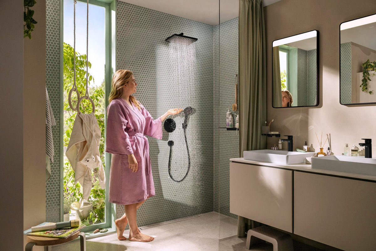 HANSGROHE Handbrause Activera Select S 95 2jet EcoSmart Chrom – 2 Strahlarten, Select-Taste, QuickClean+