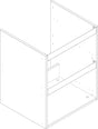 Hansgrohe Xilesa Korpus 530x470 mm mit 2 Auszügen – Badmöbel-Ersatzteil