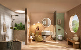 HANSGROHE XtraStoris Rock Toilettenbürstenhalter mit Papierhalter, befliesbare Tür, mattweiß