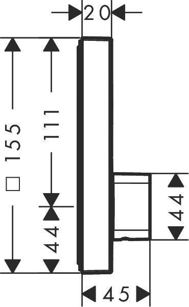 HANSGROHE ShowerSelect Unterputz-Mischer für 1 Verbraucher, chrom, mit Temperaturbegrenzung