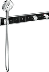 HANSGROHE RainSelect Fertigmontageset Thermostat mit Brausehalter für 4 Verbraucher, Chrom