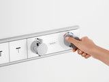HANSGROHE RainSelect Fertigmontageset Thermostat mit Brausehalter für 4 Verbraucher, Chrom