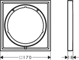 AXOR ShowerSelect ID Verlängerungsrosette eckig 5 mm Chrom – 170 x 170 mm