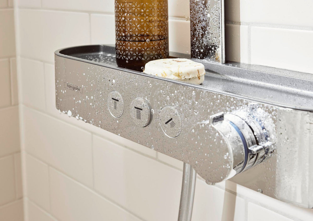 HANSGROHE Showerpipe Pulsify 260 2jet mit Brausethermostat – Chrom, PowderRain & CoolContact