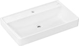HANSGROHE Waschtisch Compact Xanuia Q 800x480mm weiß mit Hahnloch und Überlauf