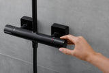 HANSGROHE Showerpipe Vernis Shape 240 mit Thermostat mattschwarz – Duschsystem