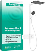 HANSGROHE Raindance Alive Q 210/340 2jet Duschsystem mit Thermostat – Schwarz