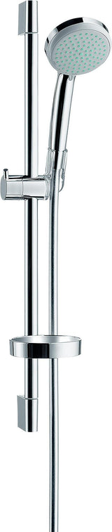 HANSGROHE Brauseset Croma 100 Vario mit Unica´C Stange 900 mm in Chrom – 4 Strahlarten & QuickClean
